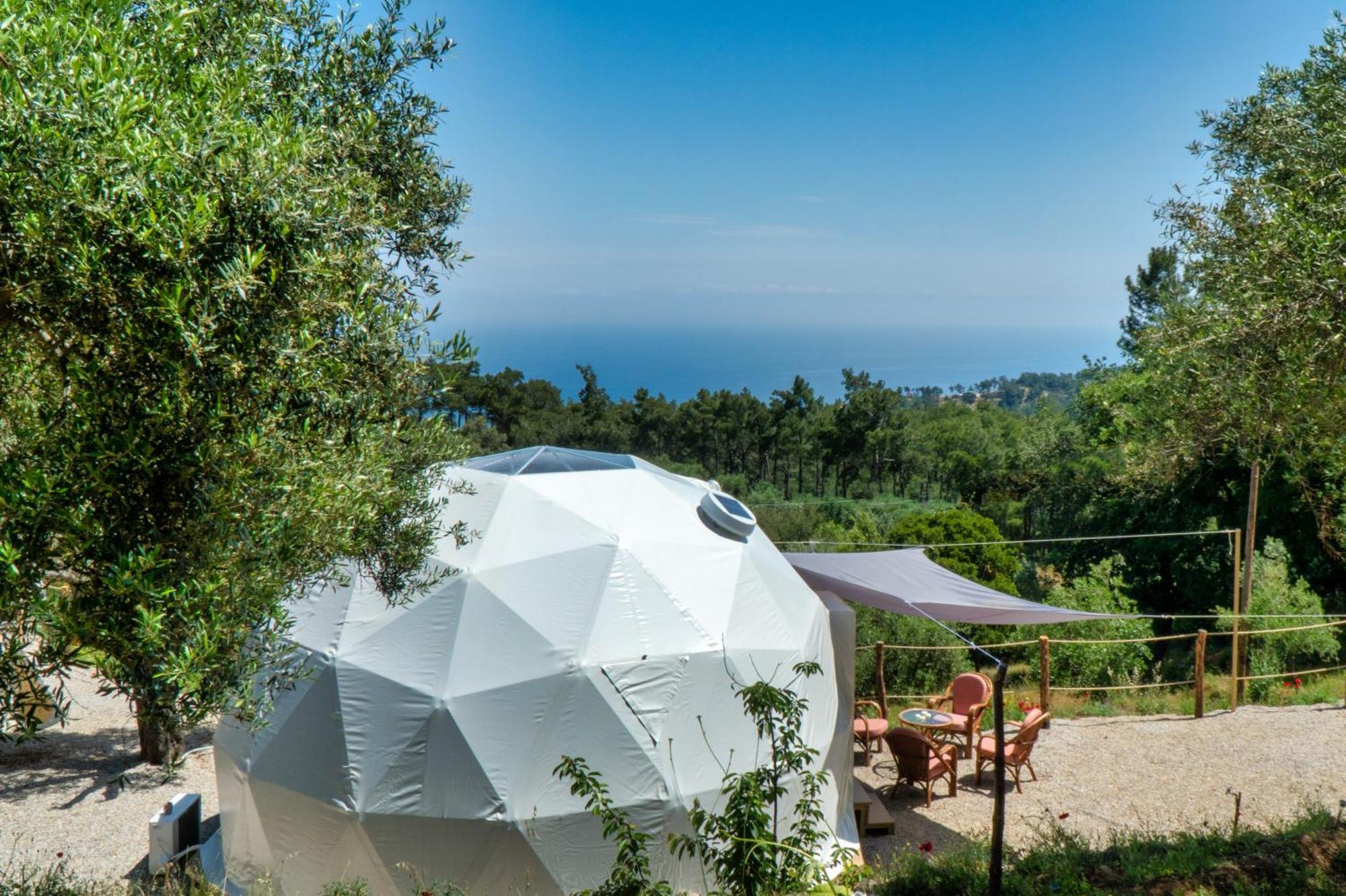 Luxury Dome Tents Ikaria Ap'Esso2 Raches  Exteriör bild